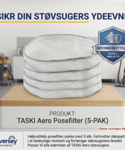 Posefilter, Diversey TASKI, Aero 8/15, hvid, motor - 5 stk