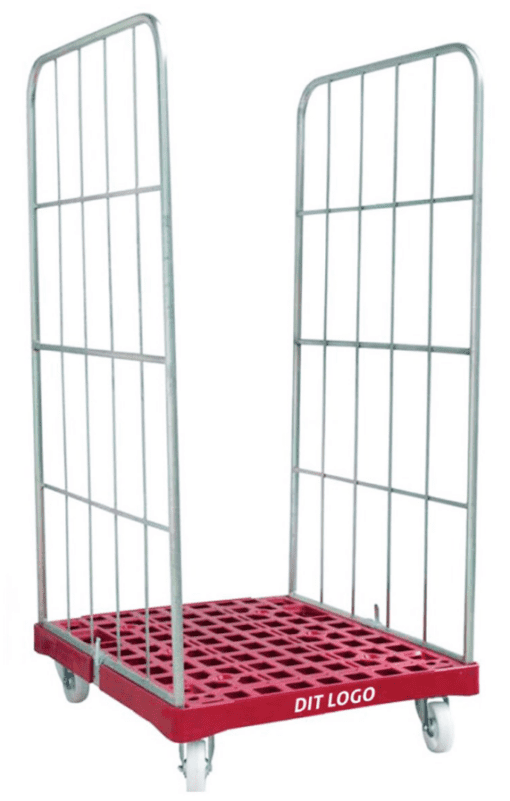Rullecontainer catering med 2 sider 72,5 x 81 cm.