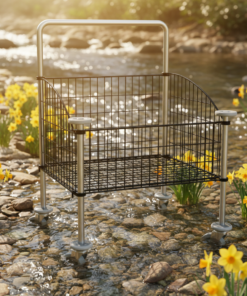 Sammenklappelig kurvevogn i gitter – 65 Ltr.