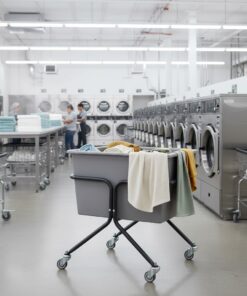 Alternative view of 🧺 Vasketøjs Baljevogn – 40 Liter (Grå Epoxy, Slagfast Plast)