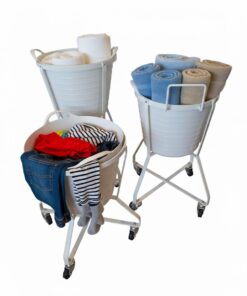 Alternative view of Vasketøjskurv på hjul 20 ltr. med flexibowl – 3 højder | Tinsø