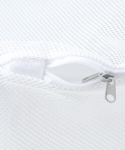 Vaskenet med lynlås og skrivemærkat