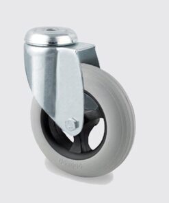 Drejelige soft hjul Ø 100 mm, til boltmontering