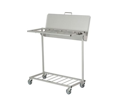 Affaldsstativ 3 x 110 L. med låg silver