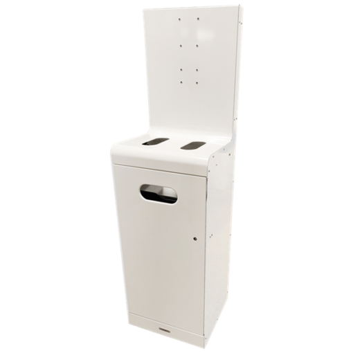 Gulvstander til hånddesinfektion inkl. affaldsspand og med dispensere. - Image 2