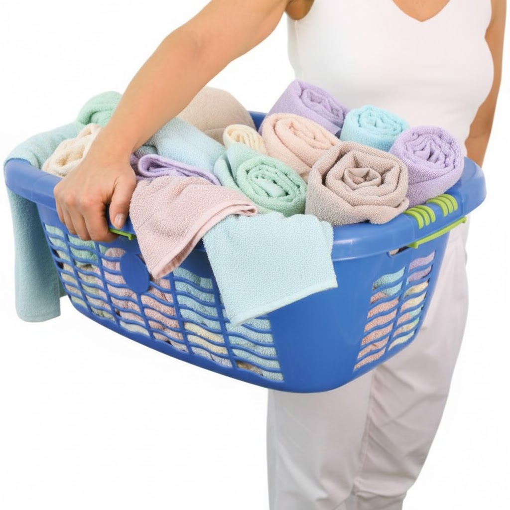 Vasketøjskurv ERGO 45 Ltr. Lyseblå - Billede 2