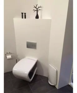 Elegant, væghængt løsning fra PLH Design, der kombinerer dansk design, hygiejne og praktisk anvendelse til offentlige og private toiletter.