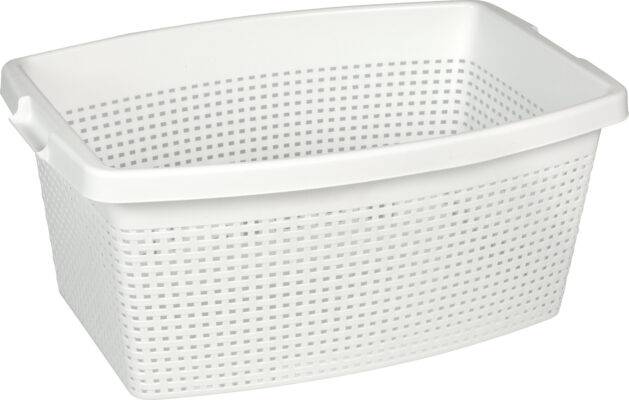 Vasketøjskurv 40 l Rattan, firkantet