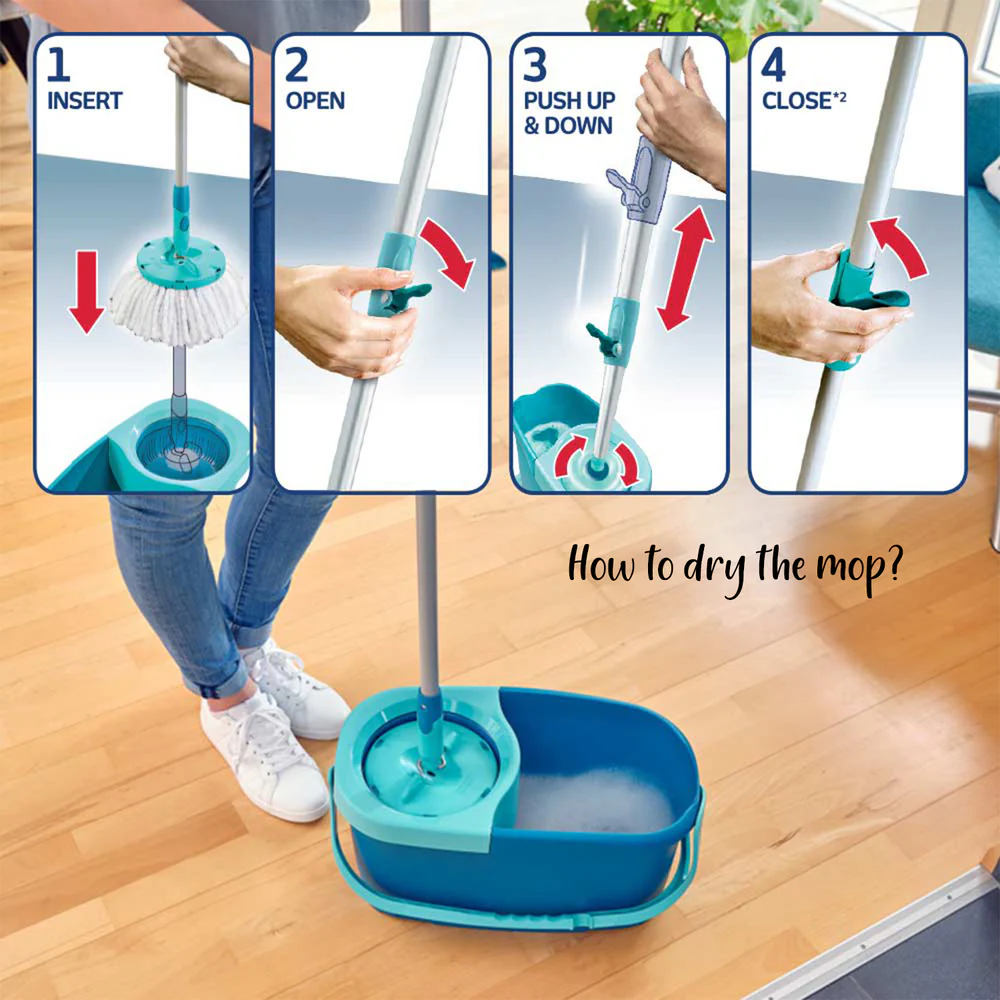 Clean Twist Disc Ergo-sæt – Komplet moppesæt med centrifugering | Tinsø - Billede 3