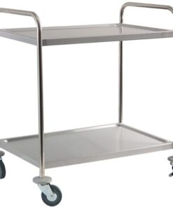 Rustfrit rullebord 2 hylder