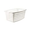 Hvid linnedkurv 40 ltr i genanvendt plast med ventilationshuller